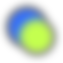 Blue and lime orb