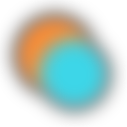 Orange and cyan orb