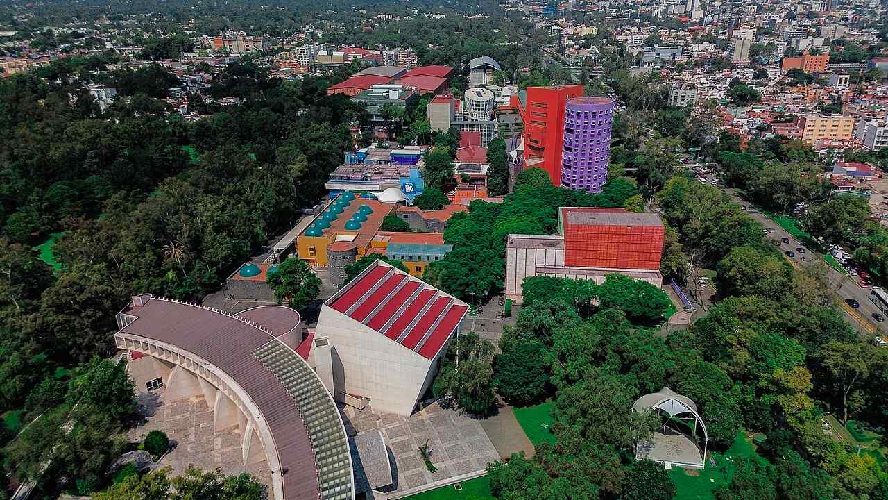 Aerial view of the Centro Nacional de las Artes, Mexico City